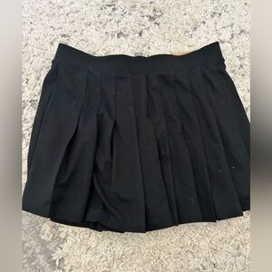 Pink Victoria Secret Womens Pleated Knit Tennis Mini Skirt Stretch L Black NWT